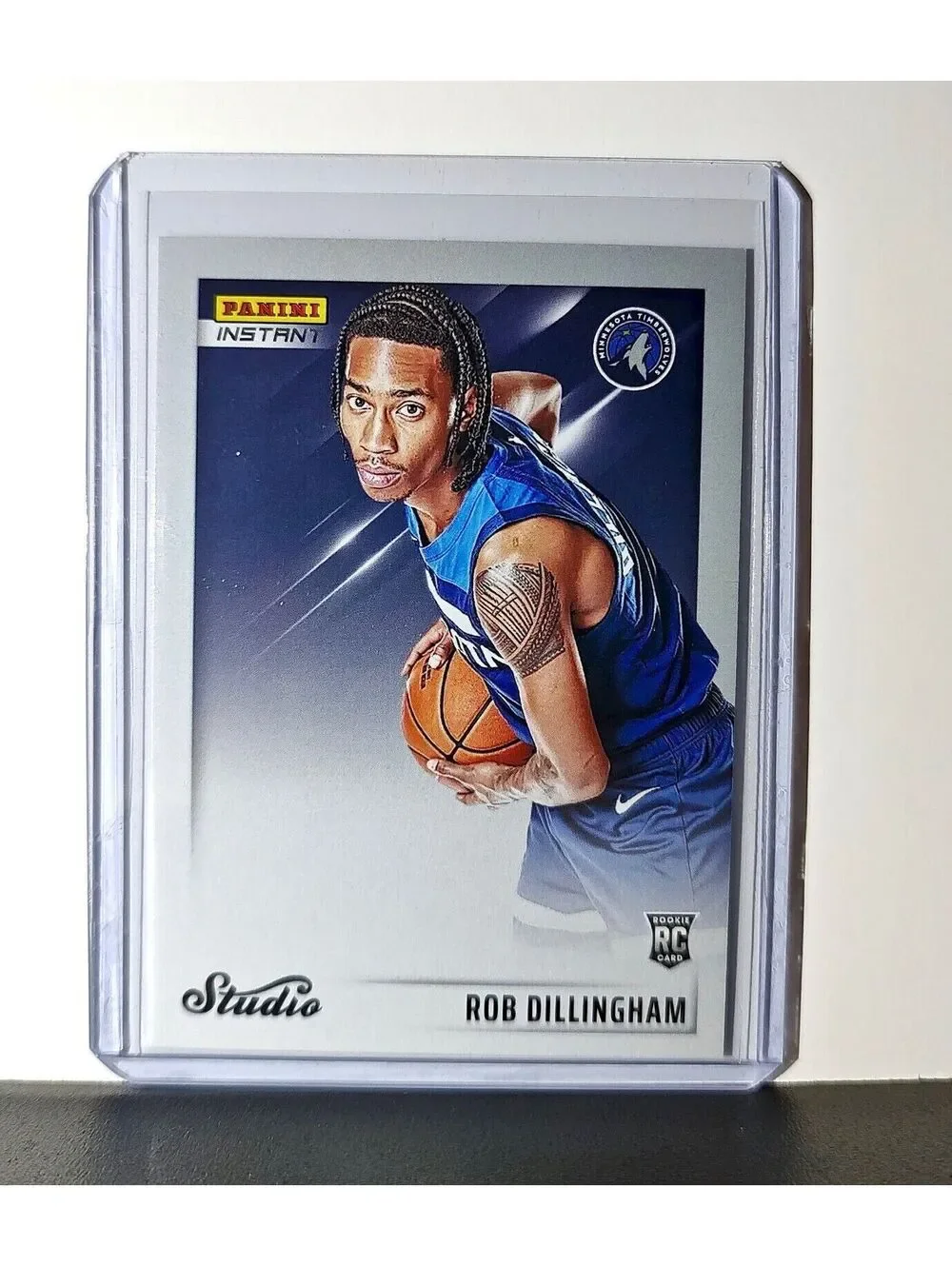 Rob Dillingham 2024-25 Panini NBA Studio #39 Rookie Card Timberwolves 1/275